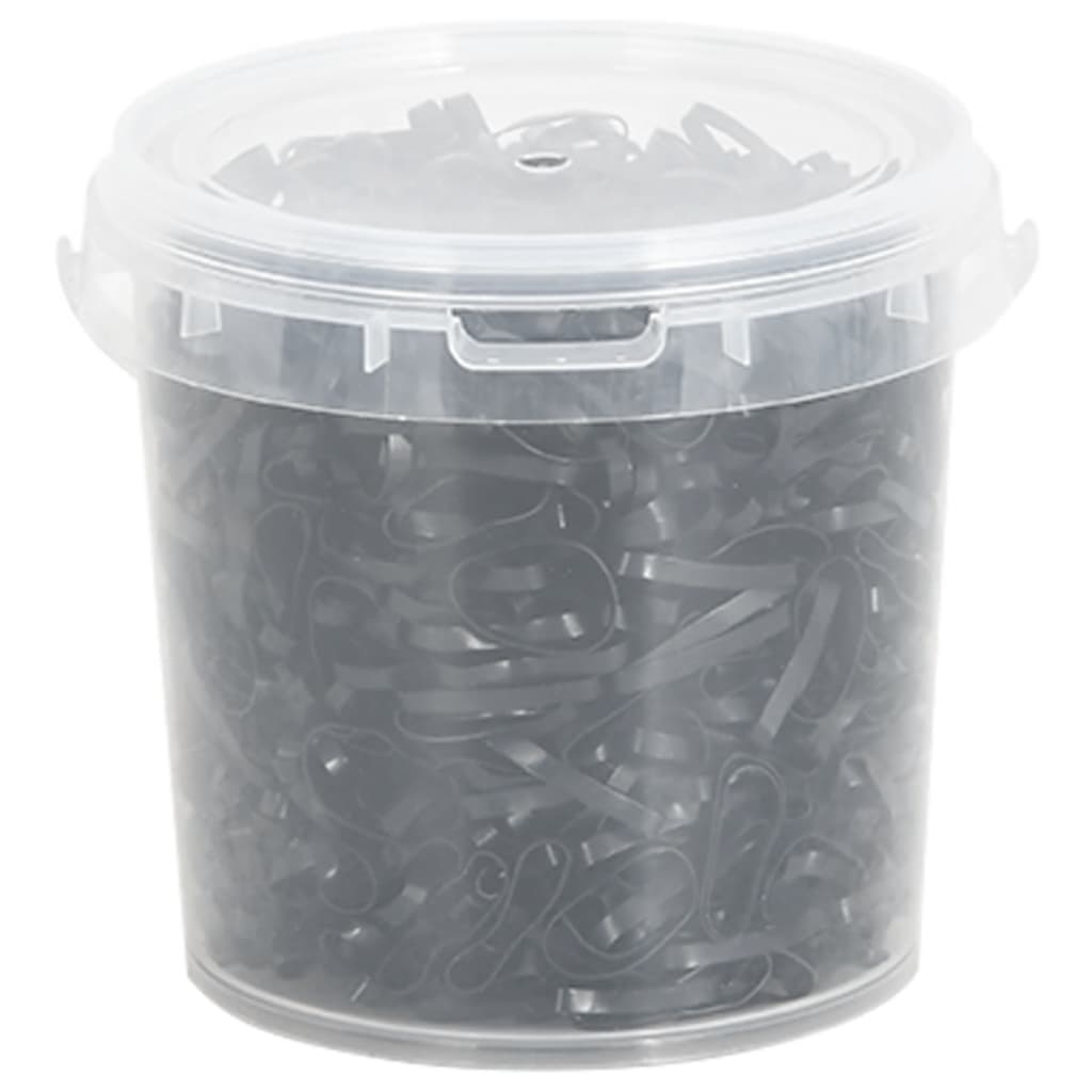 Vidaxl élastiques à cheveux cheval 1500 pcs silicone noir