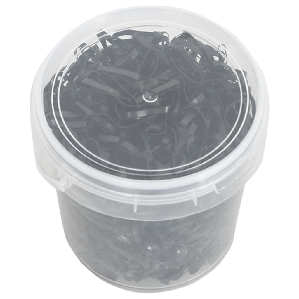 Vidaxl élastiques à cheveux cheval 1500 pcs silicone noir