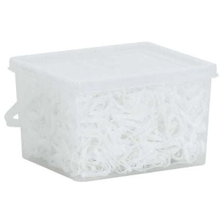 Vidaxl élastiques à cheveux cheval 2500 pcs silicone blanc
