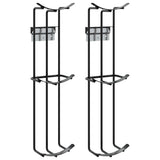 VidaXL support d'obstacle 2 pcs acier noir