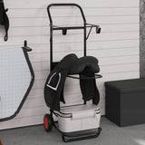 Vidaxl Saddle Cart Apobador de acero negro