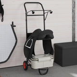 Vidaxl Saddle Cart Apobador de acero negro