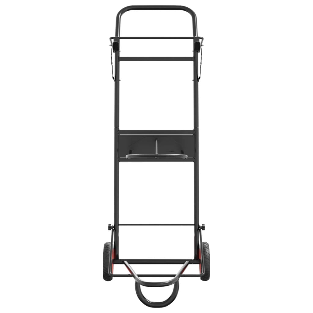 Vidaxl Saddle Cart Folding Steel Black