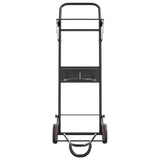 Vidaxl Saddle Cart Folding Steel Black