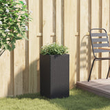 Vidaxx jardinière 30x30x60 cm poly rotin noir