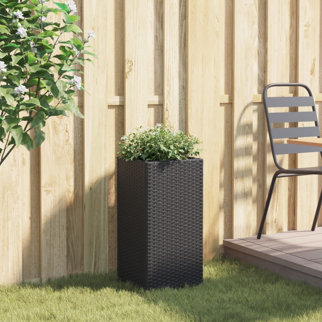 Vidaxl Planning Box 30x30x60 cm poli rattan czarny