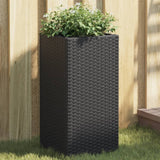 Vidaxx jardinière 30x30x60 cm poly rotin noir