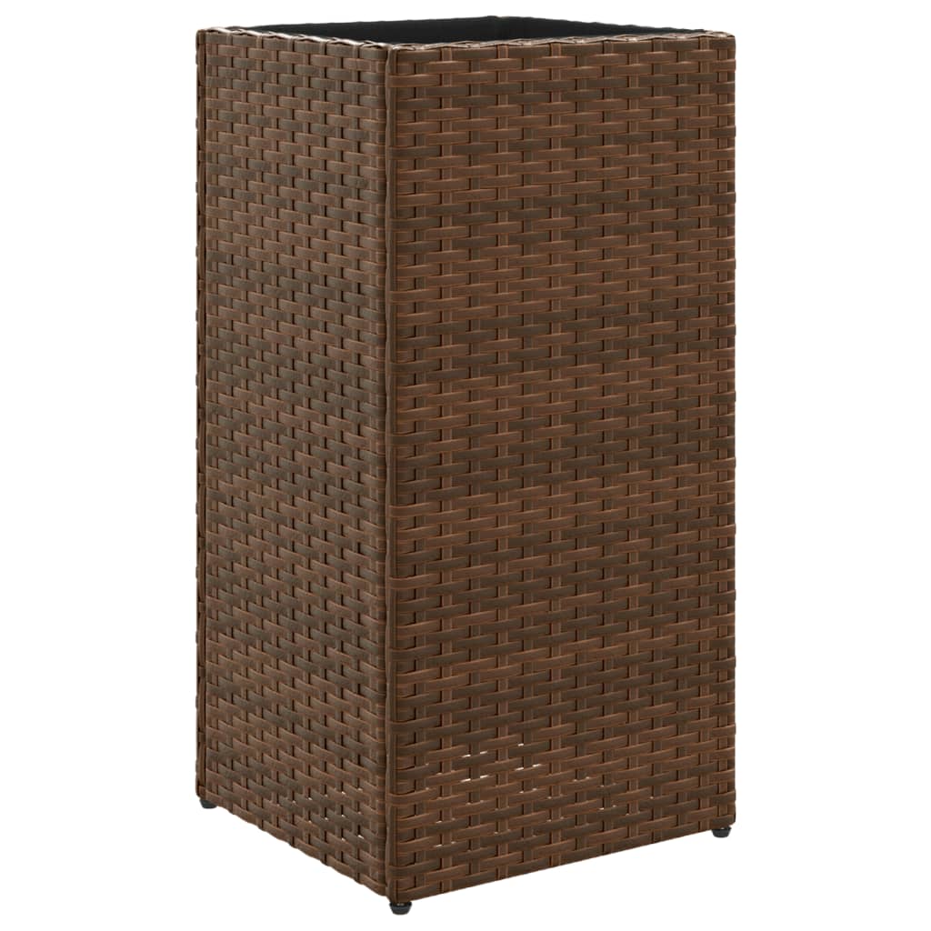 Vidaxx jardinière 30x30x60 cm poly rotin marron