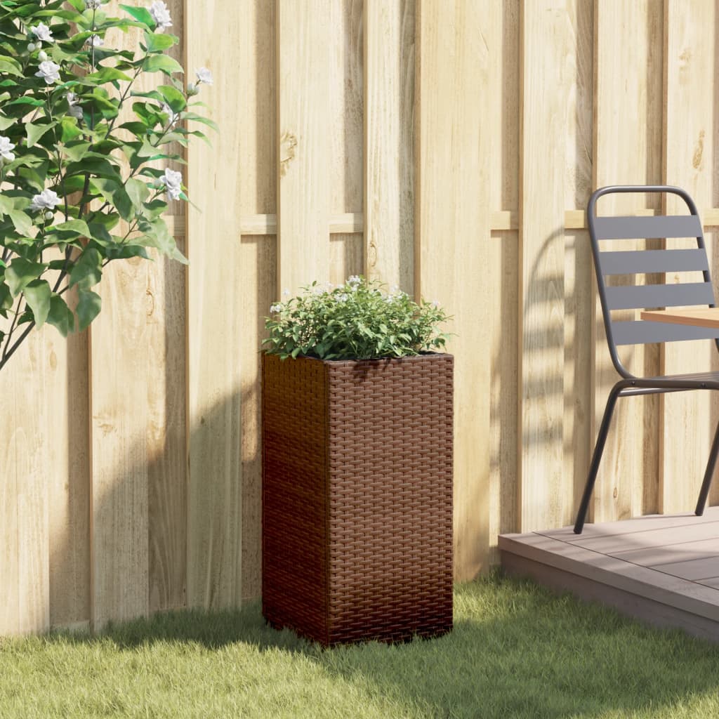Vidaxx jardinière 30x30x60 cm poly rotin marron