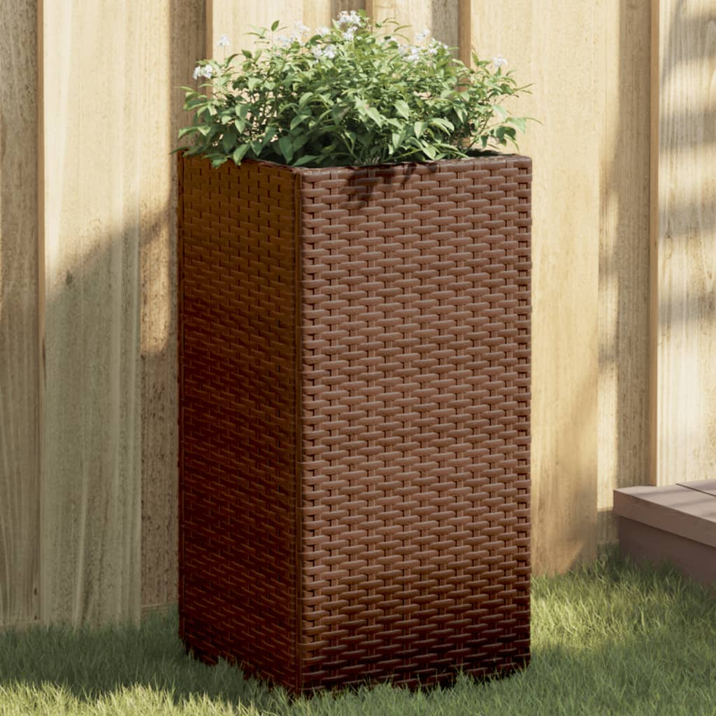 Vidaxx jardinière 30x30x60 cm poly rotin marron