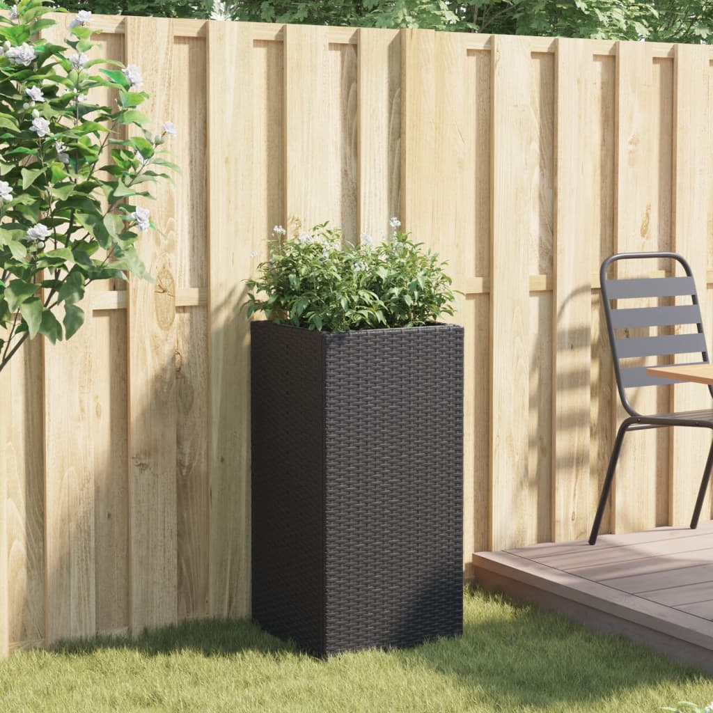 VIDAXL -Planungsbox 40x40x80 cm Poly Rattan Schwarz