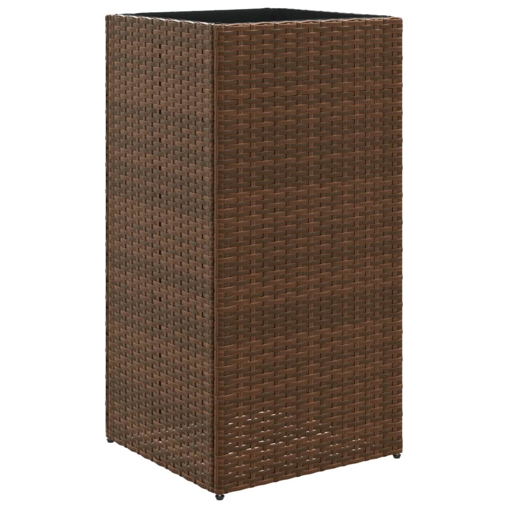 Vidaxl Planning Box 40x40x80 cm Poly Rattan Brown