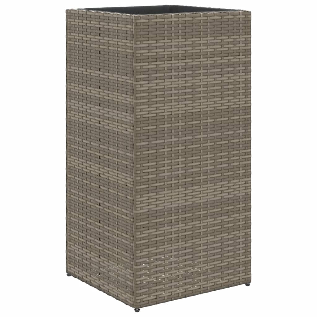Vidaxx jardinière 40x40x80 cm poly rotin gris