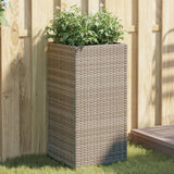 Vidaxx jardinière 40x40x80 cm poly rotin gris