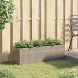 VidaXL Jardinière avec 3 pots 105x30x32 cm poly rotin gris