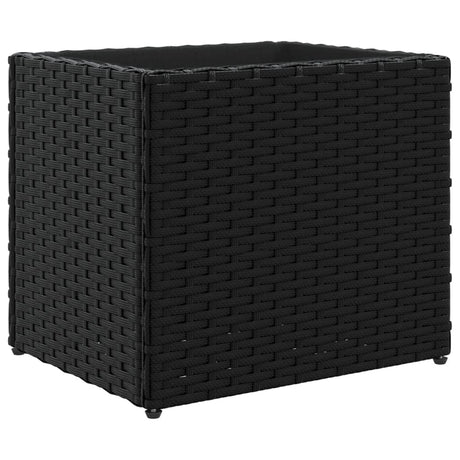 Vidaxx jardinière 36x30x32 cm poly rotin noir
