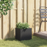 Casella di pianificazione Vidaxl 36x30x32 cm Poly Rattan Black