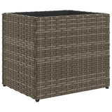 Vidaxl plantenbak 36x30x32 cm poly rattan grijs