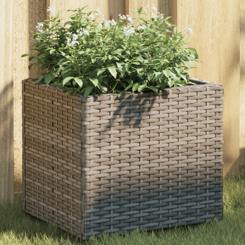 Vidaxx jardinière 36x30x32 cm poly rotin gris