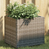 Vidaxl plantenbak 36x30x32 cm poly rattan grijs