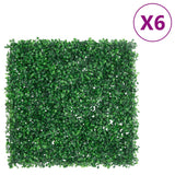 Vidaxxl clôture avec arbuste artificiel 6 pcs 50x50 cm vert