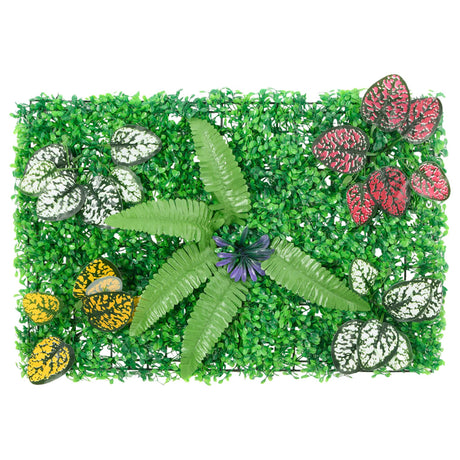 Vidaxxl clôture avec plantes artificielles 6 pcs 40x60 cm vert