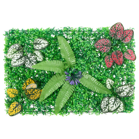 VidaXL clôture avec plantes artificielles 24 pcs 40x60 cm vert