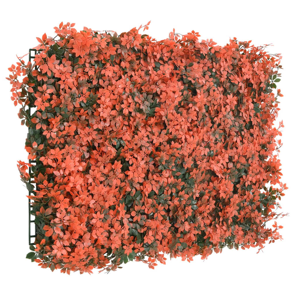 Vidaxxl clôture avec feuille d'érable artificielle 24 pcs 40x60 cm rouge clair