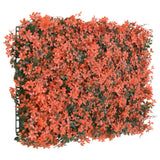 Vidaxxl clôture avec feuille d'érable artificielle 24 pcs 40x60 cm rouge clair