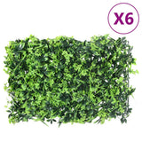 Vidaxxl clôture avec feuilles artificielles 6 pcs 40x60 cm vert