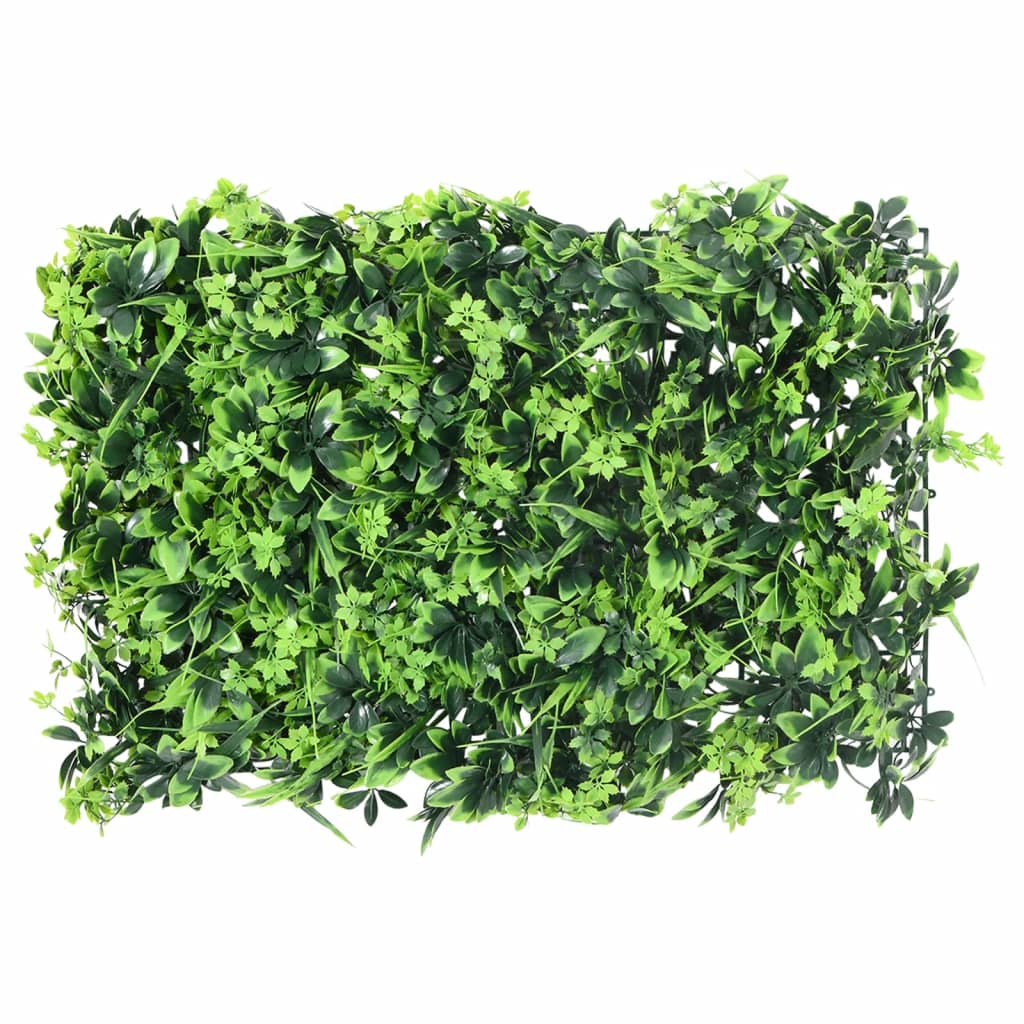 Vidaxxl clôture avec feuilles artificielles 24 pcs 40x60 cm vert