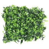 Vidaxxl clôture avec feuilles artificielles 24 pcs 40x60 cm vert