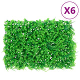 Vidaxxl clôture avec feuille de fougère artificielle 6 pcs 40x60 cm vert