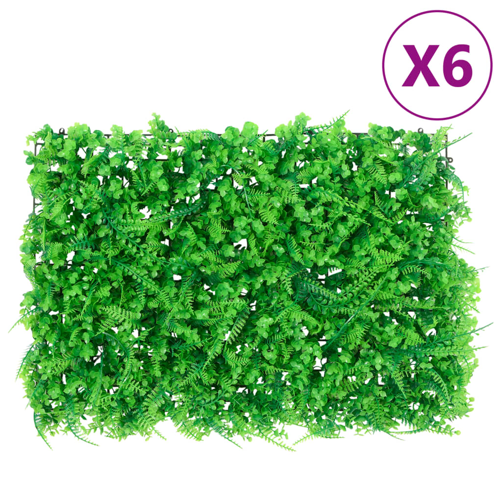 VidaXL gate with artificial fern leaf 6 pcs 40x60 cm green