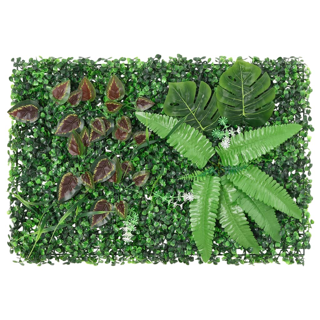 Vidaxxl clôture avec plantes artificielles 6 pcs 40x60 cm vert
