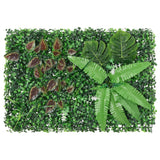 Clôture vidaxl avec plantes artificielles 24 st 40x60 cm vert