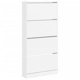 Armoire à chaussures Vidaxl avec 4 tiroirs pliants 80x21x163,5 cm blanc