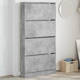 VidaXL shoe cabinet with 4 folding drawers 80x21x163.5 cm concrete price