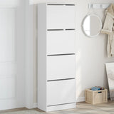 Vidaxl Shoe Cabinet med 4 foldede skuffer 60x34x187,5 cm hvid