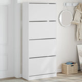 Armoire à chaussures Vidaxl avec 4 tiroirs pliants 80x34x187,5 cm blanc