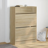 Vidaxl Cabinet da scarpe con 2 cassetti pieghevoli 80x34x116 cm Sonoma Oak colorato