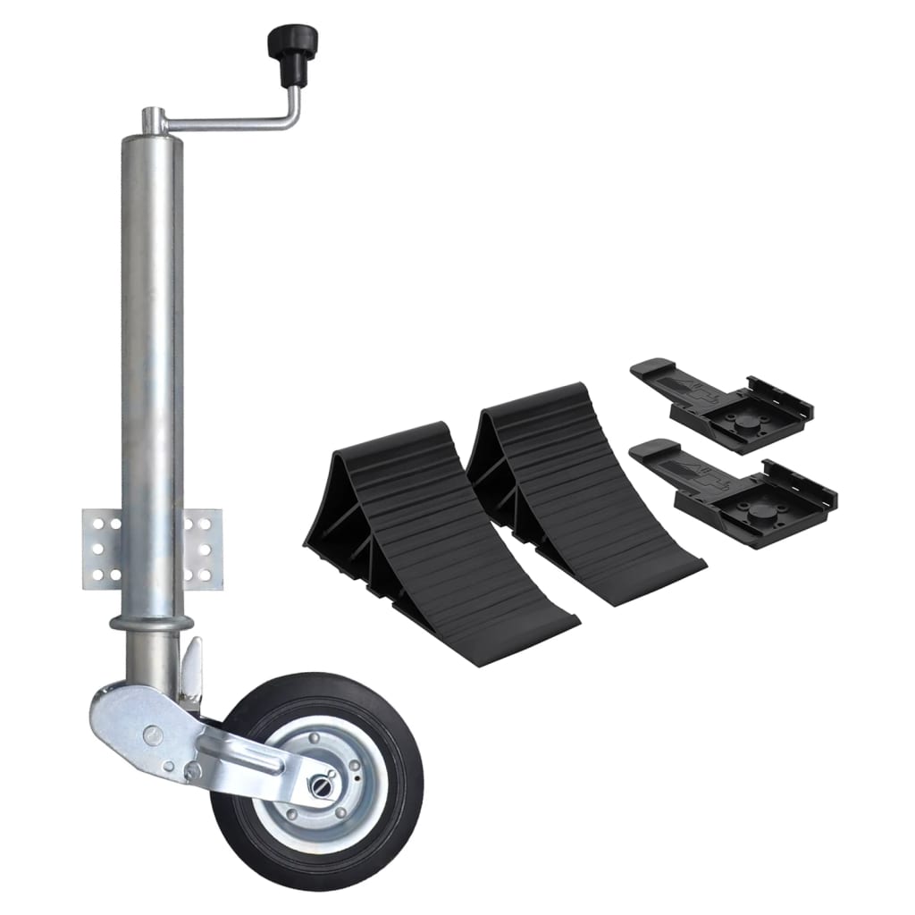 VidaXL Roue jockey avec cales de roue 60 mm