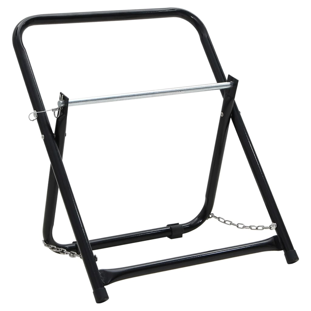 VidaXL chariot enrouleur de tuyau 48 cm 45 kg acier thermolaqué noir