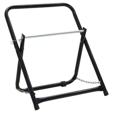 VidaXL chariot enrouleur de tuyau 48 cm 45 kg acier thermolaqué noir