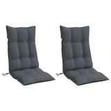 VidaXL coussins de chaise 2 pcs dossier haut tissu oxford anthracite