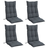 VidaXL coussins de chaise 4 pcs dossier haut tissu oxford anthracite
