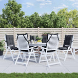 VidaXL coussins de chaise 6 pcs dossier haut tissu oxford anthracite