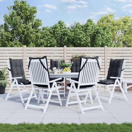 VidaXL coussins de chaise 6 pcs dossier haut tissu oxford anthracite