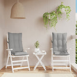 VidaXL coussins de chaise 2 pcs dossier haut tissu oxford gris