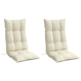 VidaXL coussins de chaise 2 pcs dossier haut tissu oxford couleur crème